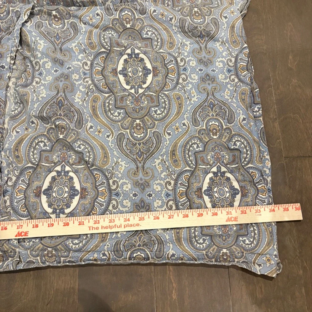 Vtg Ralph Lauren Colchester Paisley Blue King Pillow Shams Medallion Set of 2